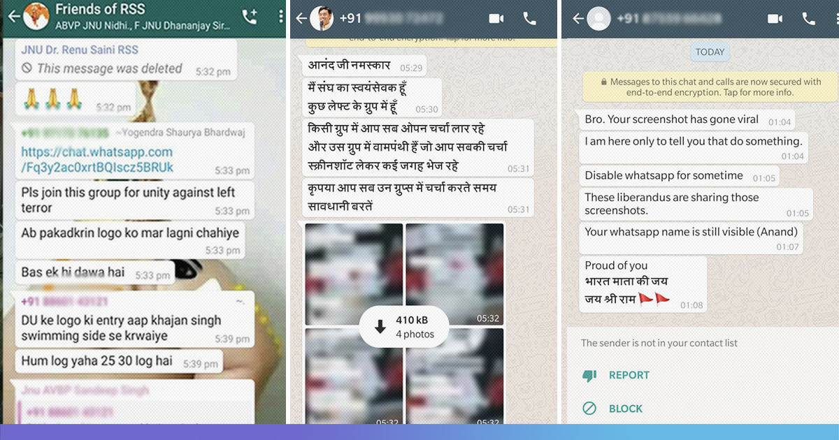 ABVP Activists Were Admins In Viral WhatsApp Screenshots Planning JNU Attack