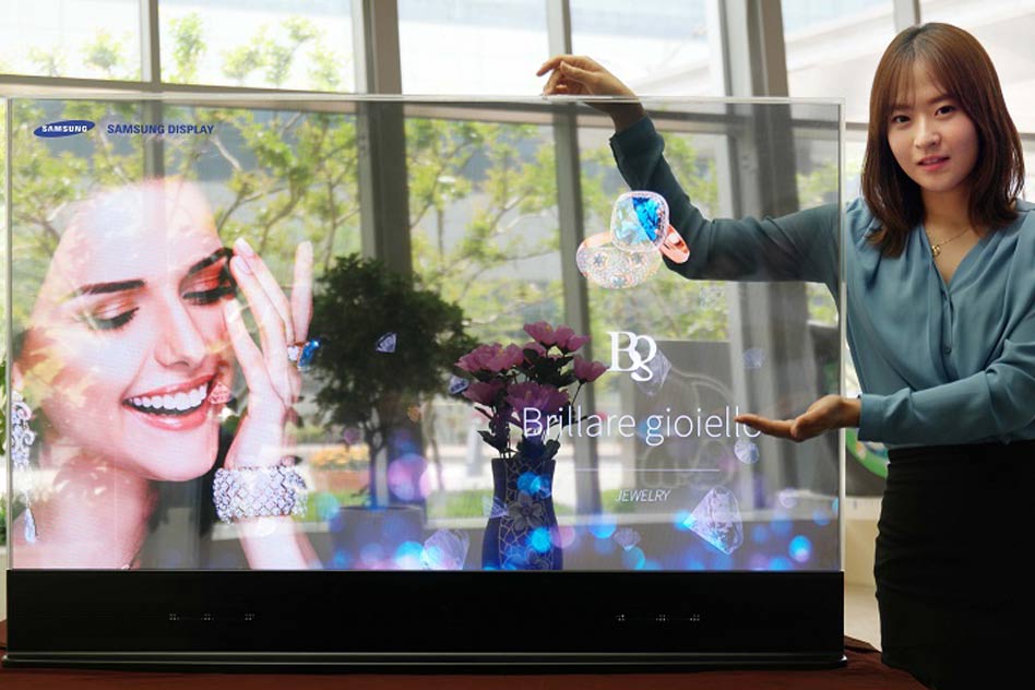 Samsung Launches Retail-Ready Transparent, Mirrored OLED Display