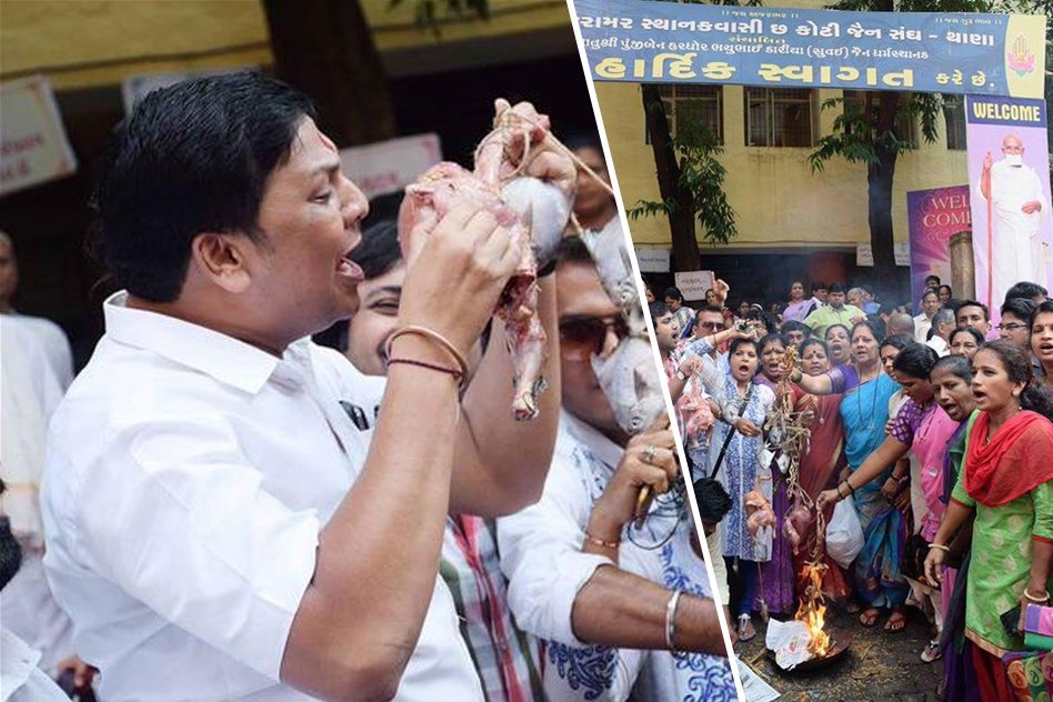 Shiv Sena & MNS Went Too Far In Protesting Against The Meat Ban, A Shameful Sight