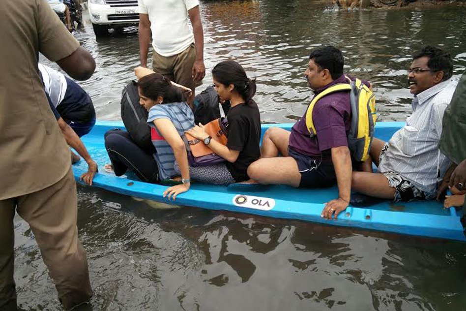 Ola Deploys Boats In Water-Logged Chennai For Ferrying Citizens To Safer Areas