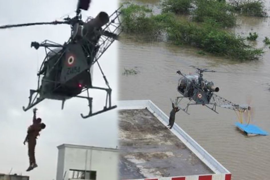 Watch: How IAF Evacuated A Pregnant Woman & Her Child From A Fully Flooded Area In Chennai