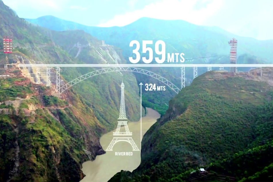 Watch: India Is Building An Engineering Wonder; Worlds Tallest Arch Bridge In Making