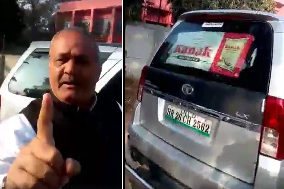 This Is How VIP From Haryana Reacts After Delhi Police Stops Him For Breaking The Traffic Rules