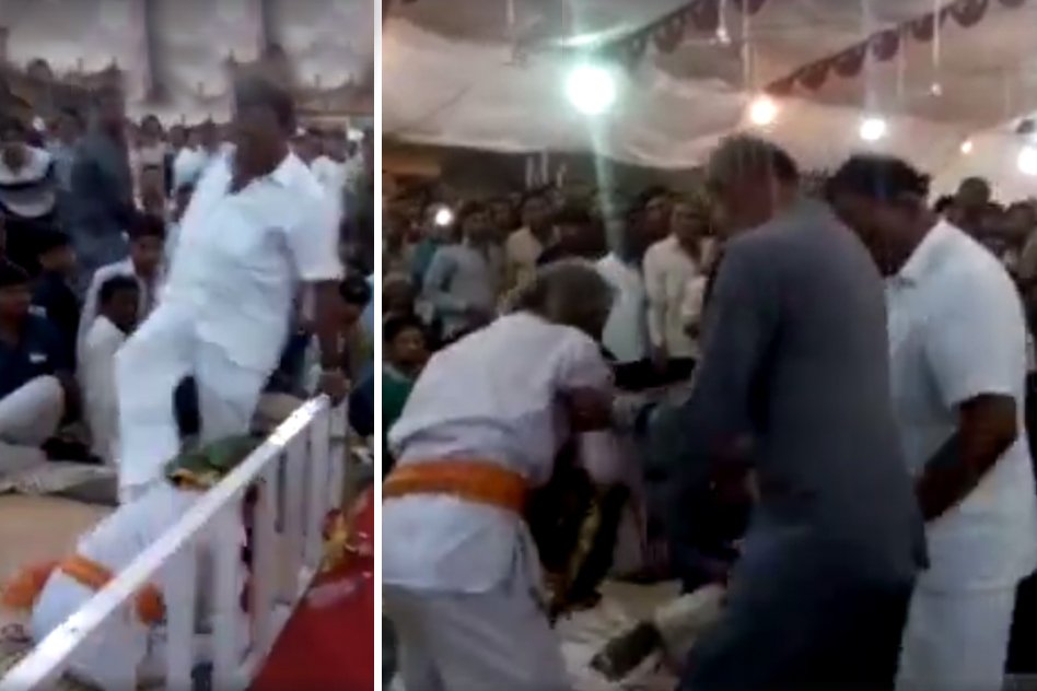 Video: Gujarat BJP MP Vitthal Radadia Beat The Elderly Person