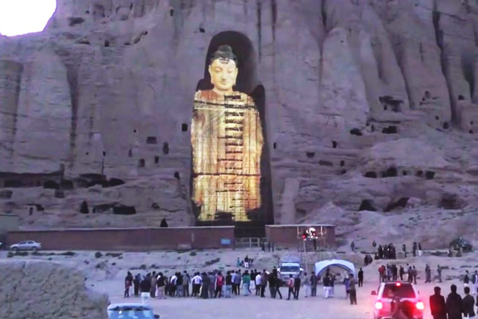 Video: Bamiyan Buddhas Restored In Afghanistan With The Help Of 3D Light Projection