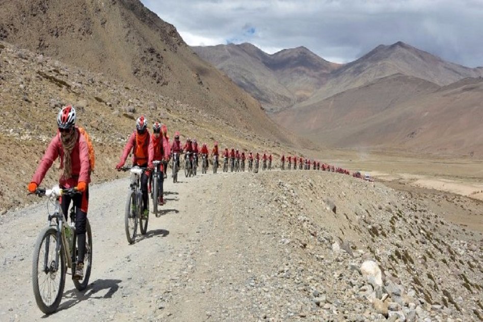 Nuns Trained In Kung Fu Cycled Their Way Through The Rugged Himalayan Terrains To Oppose Human Trafficking