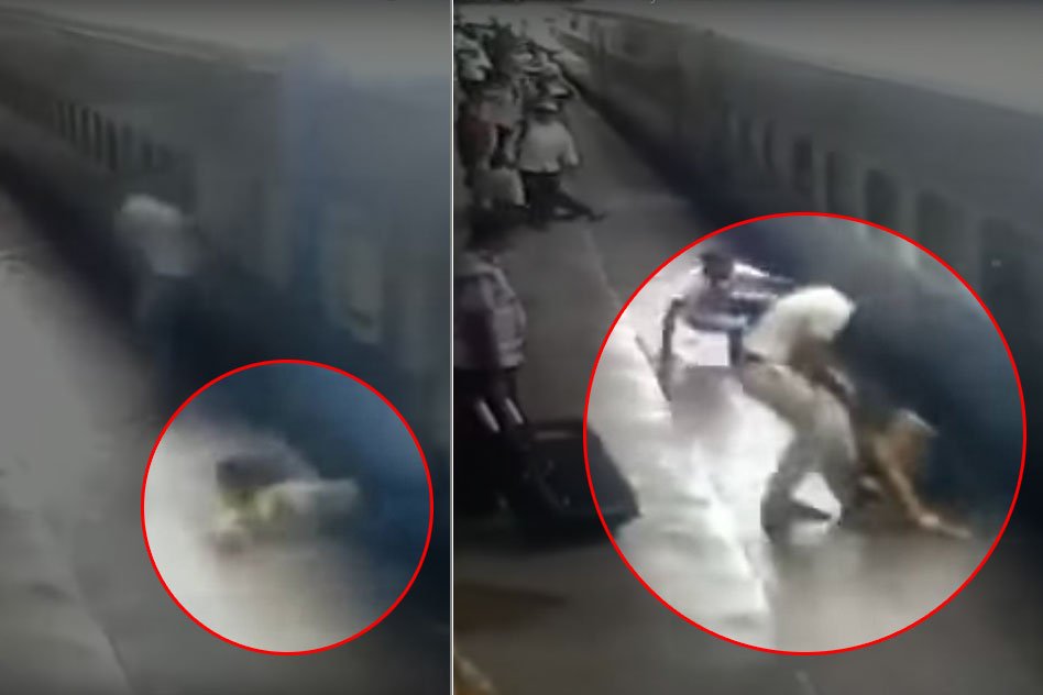 Video: Police Constable Rescues Woman Who Fell Off From Train And Got Stuck In Platform Gap At Lonavala