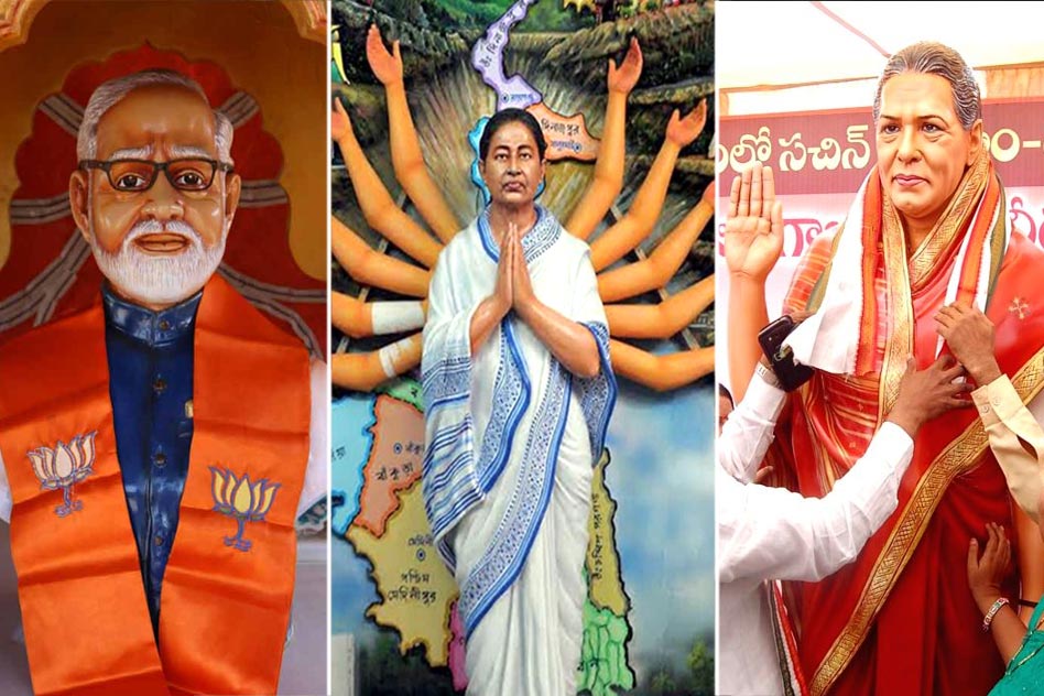 Taking Sycophancy To Another Level, Followers Build Idol Of Their Politicians, Comparing Them To God