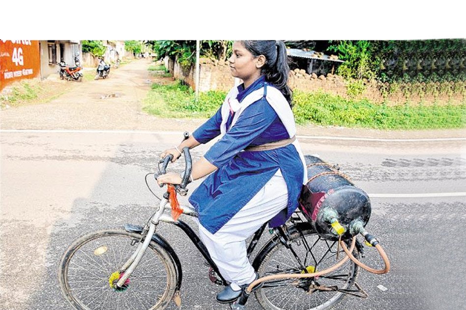 14-Year-Old Girl From Odisha Designs Cycle That Can Run Without Pedals
