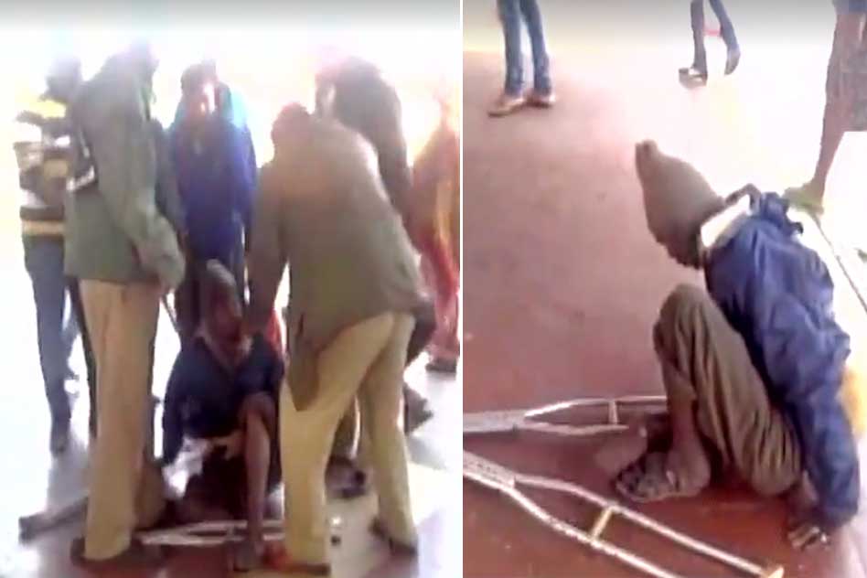 Video: Railway Police Thrash Differently Abled Man For Allegedly Stealing A Mobile Phone