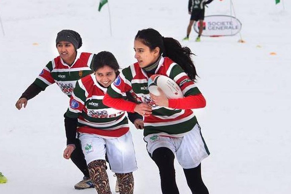 Young women in Kashmir have taken up the challenge of Snow Rugby