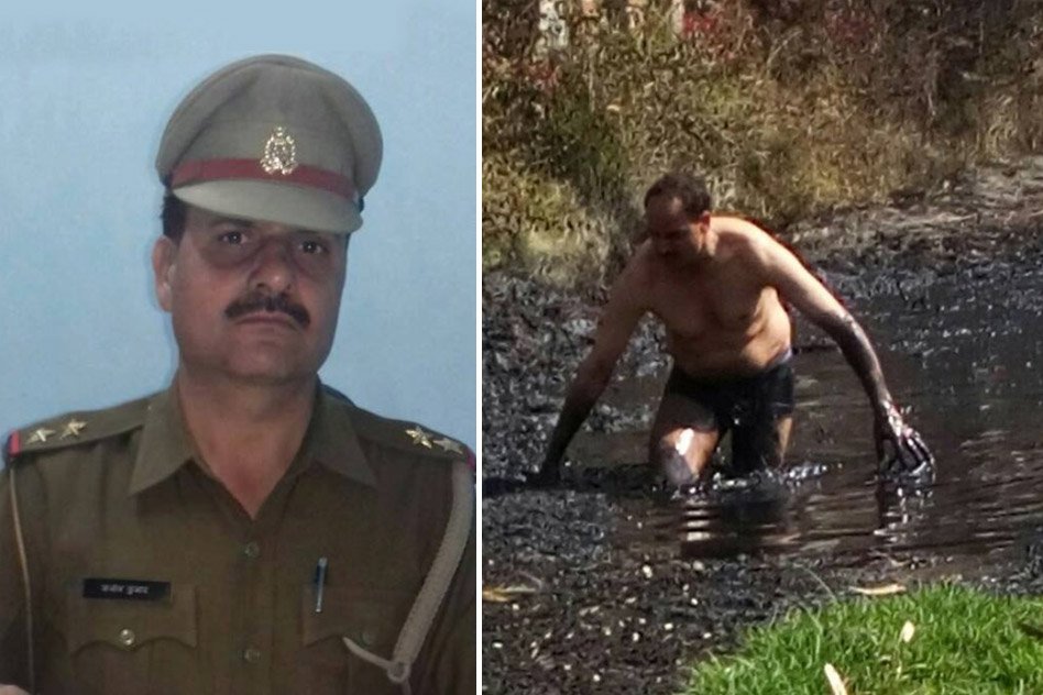Without A Second Thought, This Policeman Jumped Into A Sewer Of Chemical Waste To Save A Child