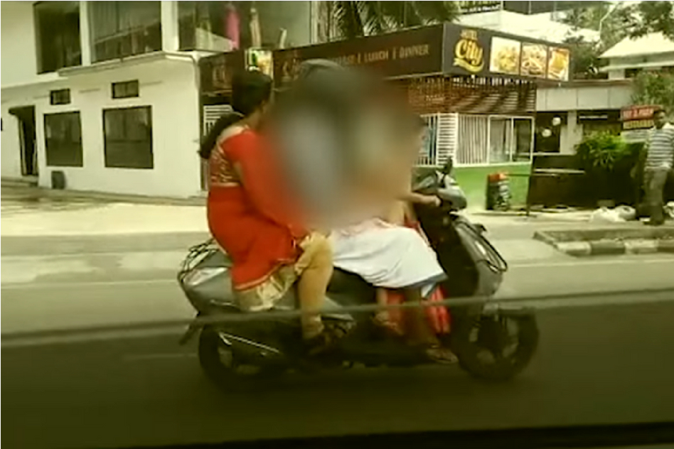 Father Lets 5-Yr-Old Daughter Drive Two-Wheeler On Busy Road, Gets Licence Suspended For A Year