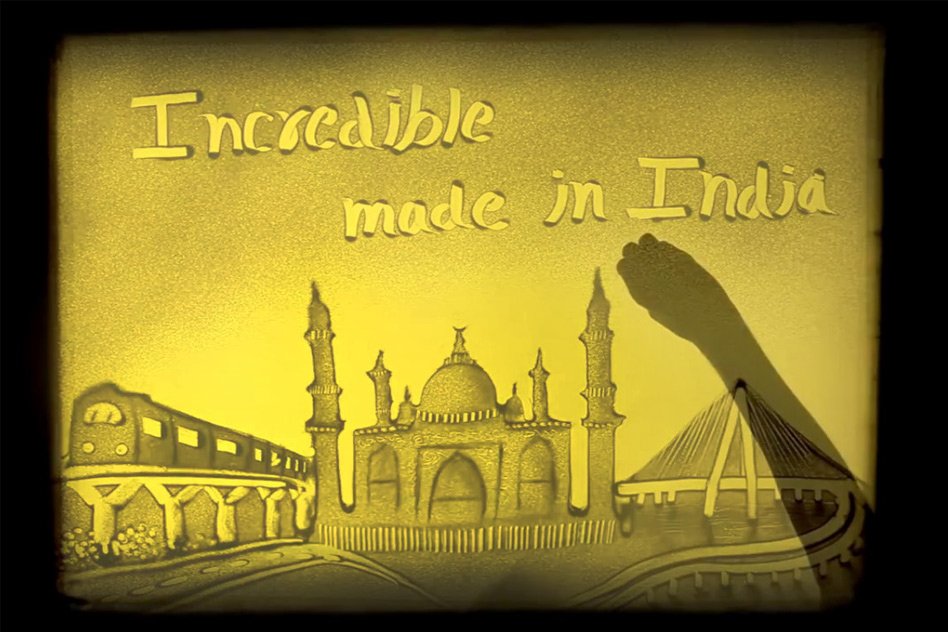 A Beautiful Sand Art Tribute Showing Indias Glorious Past And Its Achievements