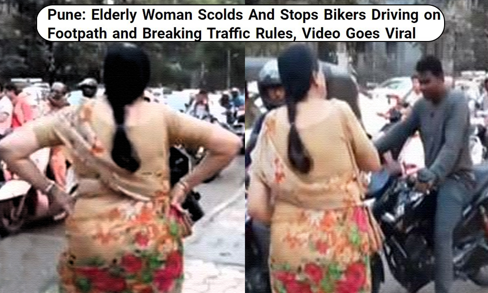 Want To Ride On Footpath, Hit Me And Go: This Pune Woman Confronts Bike Riders Who Try To Defy Traffic Rules