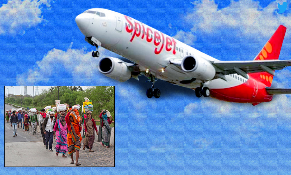 Coronavirus Lockdown: SpiceJet Offers To Fly stranded Migrant Workers Home