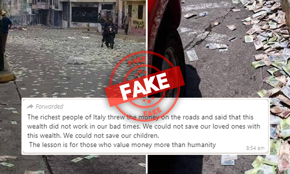 Fact Check: Did Italians Throw Away Currency Notes?