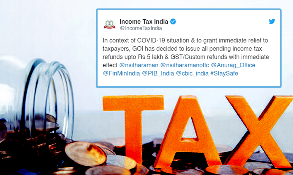 Centre To Clear All Pending Income Tax Refunds Upto Rs 5 Lakh Immediately,  14 Lakh Taxpayers To Benefit