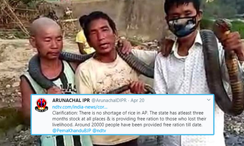 Fact Check: Did People In Arunachal Pradesh Feast On King Cobra Due To Scarcity Of Rice Amidst Lockdown?