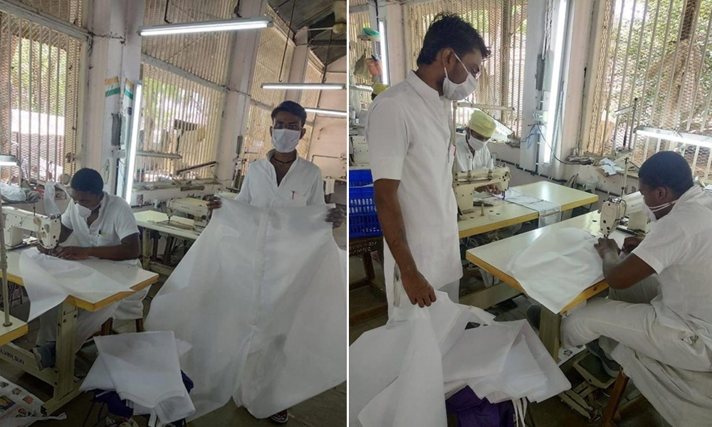 Sabarmati Central Jail Prisoners Make Face Masks, Personal Protective Gears For Corona Warriors In Gujarat