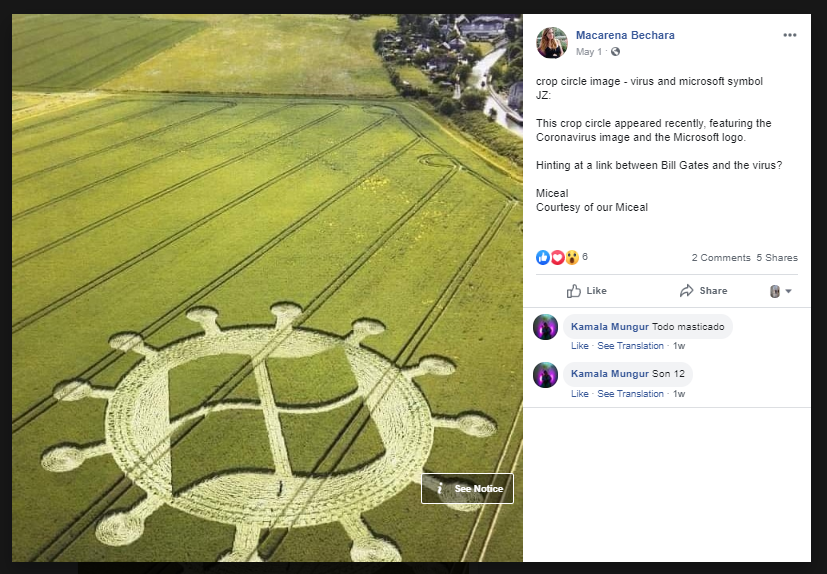 Fact Check: Doctored Crop Circle Image Shared With Claim ...