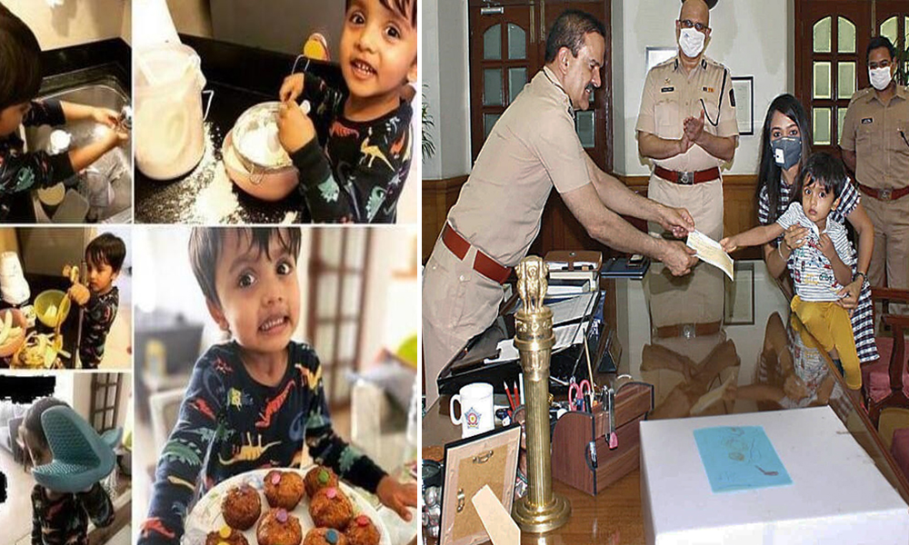 Corona Warrior: 3-Yr-Old Boy Bakes Cupcakes To Raise Rs 50,000, Donates To Mumbai Police