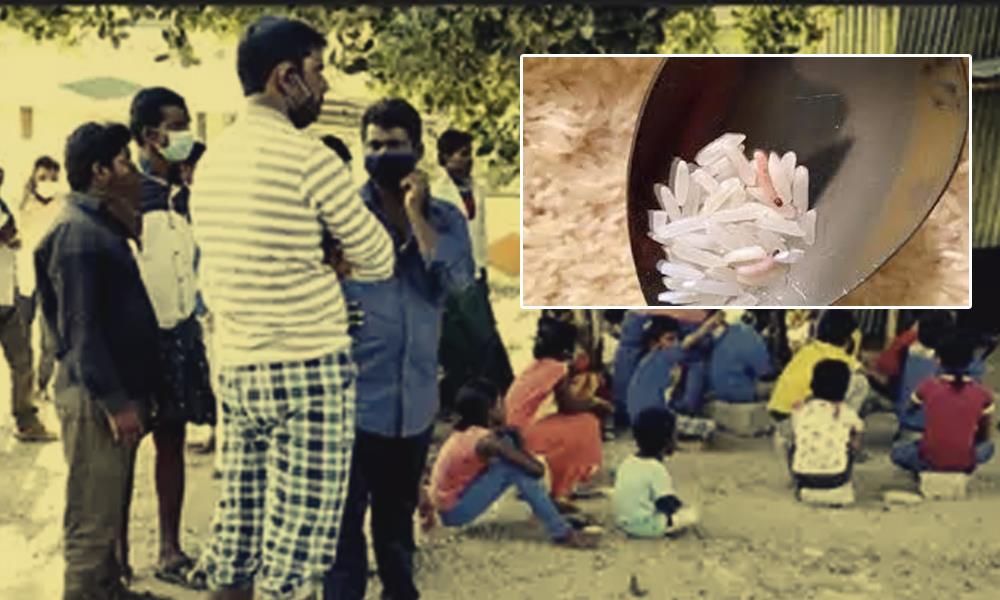 Migrant Workers In Mangaluru Served Rotten, Decaying Rice As Free Ration