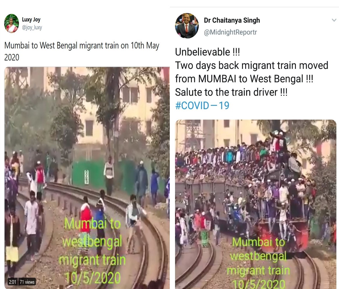 Fact Check Did An Overcrowded Train Carry Migrants From Mumbai To West Bengal Amid Lockdown