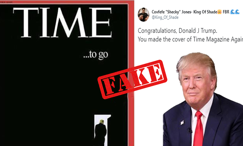 Fact Check: Fake 'TIME...to go' Featuring Donald Viral