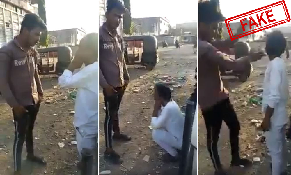 Fact Check: Muslim Man Forced To Lick Hindus Spit? Unrelated Video Shared With False Communal Claims