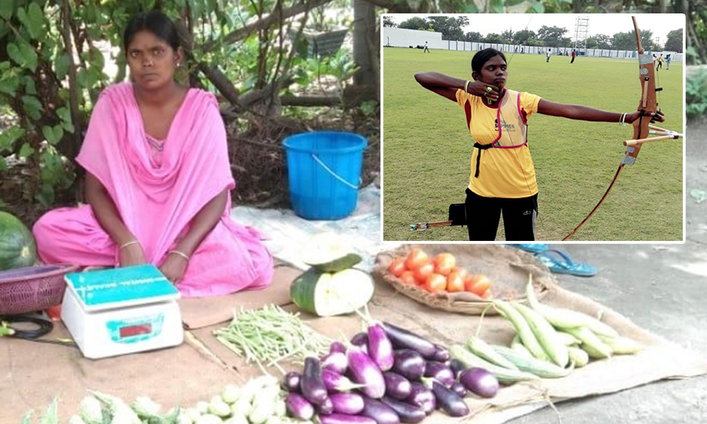 Helpless National Level Archer Resorts To Selling Vegetables To Feed Family, Seeks Government Aide to Revive Her dream