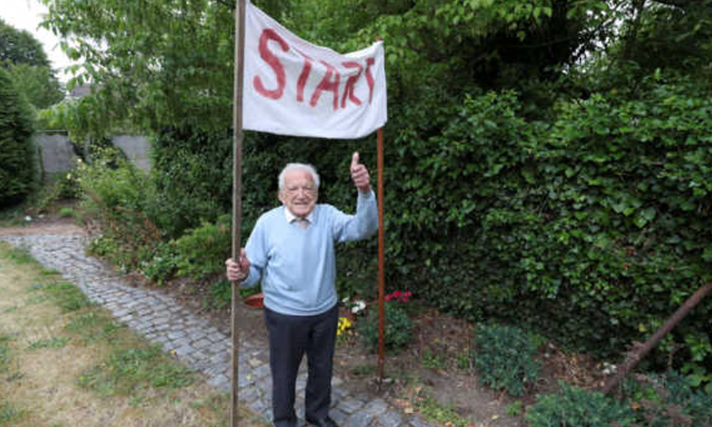 103-Yr-Old Belgian Doctor Walks Marathon In His Garden To Raise Funds For COVID-19 Research