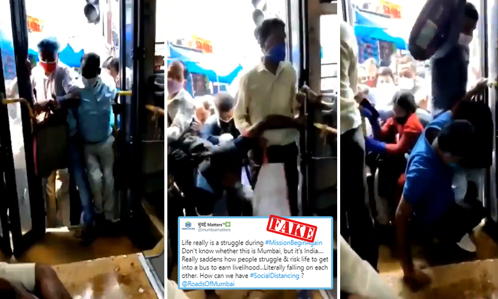 Fact Check: Social Distancing Goes For A Toss In A Mumbai Bus?