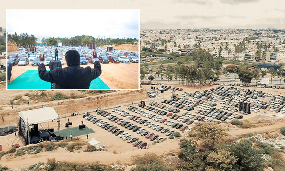 Worship On Wheels: Bengaluru Church Holds First Drive-In Sunday Mass In A Parking Lot
