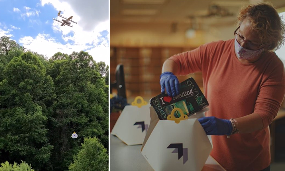 US School Librarian Uses Drones To Deliver Books To Students Stuck At Home Due To COVID-19