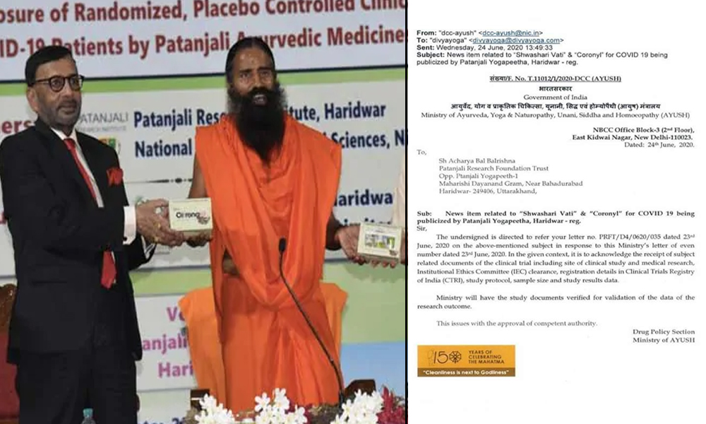 Fact Check: Misleading Tweet From Patanjali CEO Goes Viral As AYUSH Ministrys Approval For Coronil