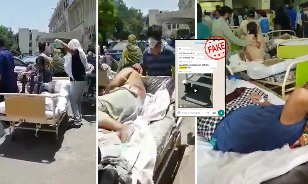 Fact Check: Video Of Patients Evacuated After Fire In Pakistan Hospital Shared As COVID Situation In Hyderabad, India