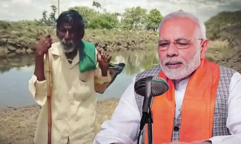 82-Yr-Old Shepherd From Karnataka Shows How To Be A Water Warrior, Gets Applauded By PM Modi