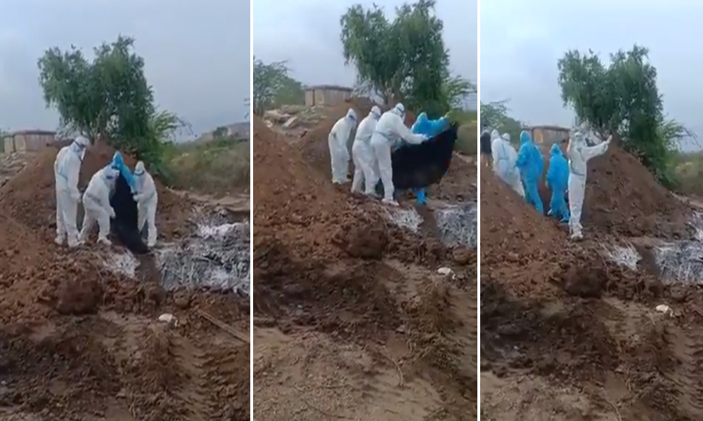 No Dignity In Death: Dead Bodies Of COVID-19 Patients Thrown Into Large Pits In Karnataka, Staff Suspended