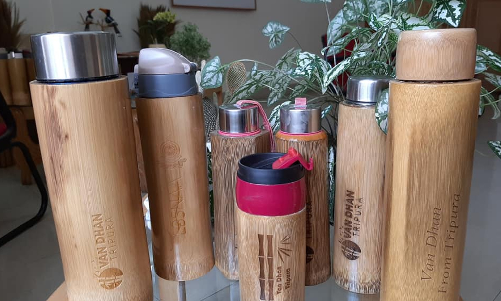 Tripura Artisans Handcrafted Bamboo Bottles Make A Sustainable Alternative To Plastic