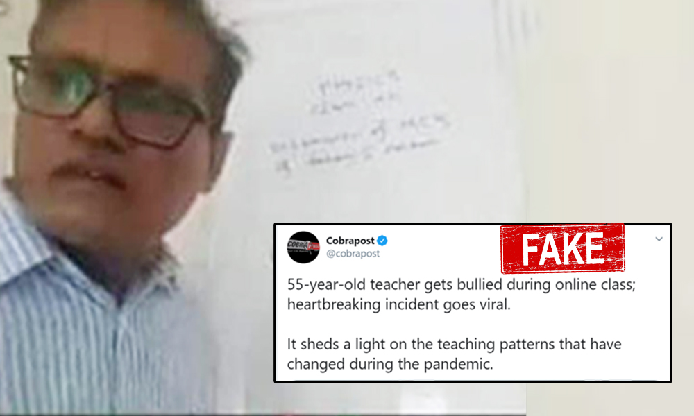 Fact Check: Story Of Teacher Bullied During Online Class Shared As News