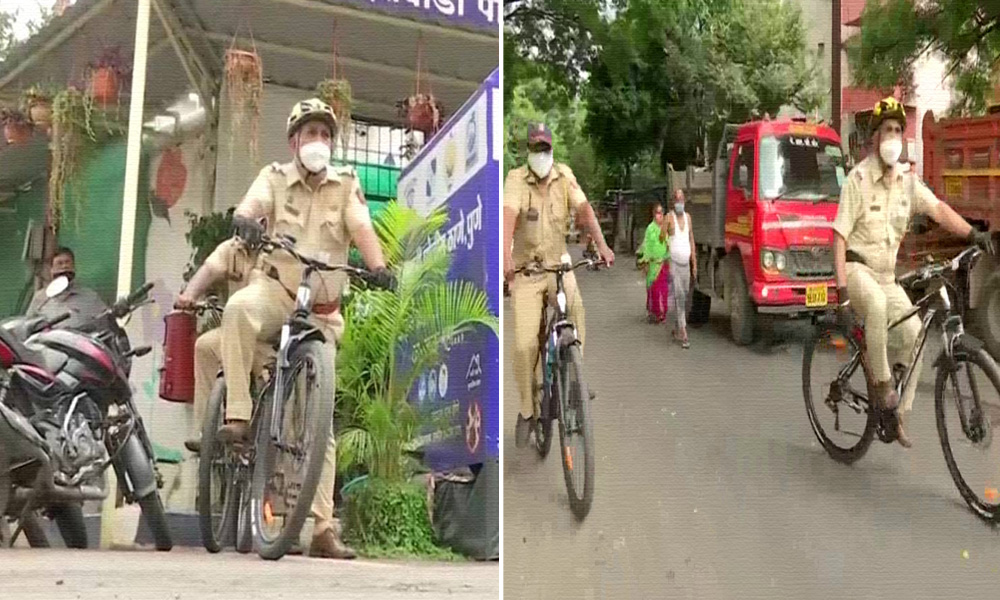 Pune Cop Cycles Across Jurisdiction To Spread Awareness About COVID-19