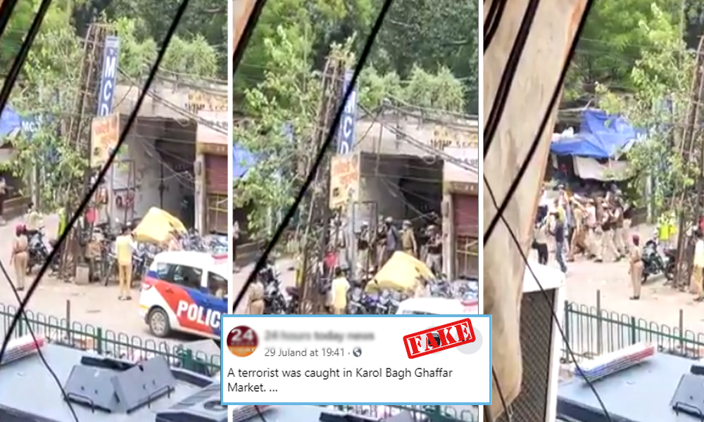 Fact Check: Video Of A Mock Drill By Delhi Police Shared As Terrorist Caught In Gaffar Market