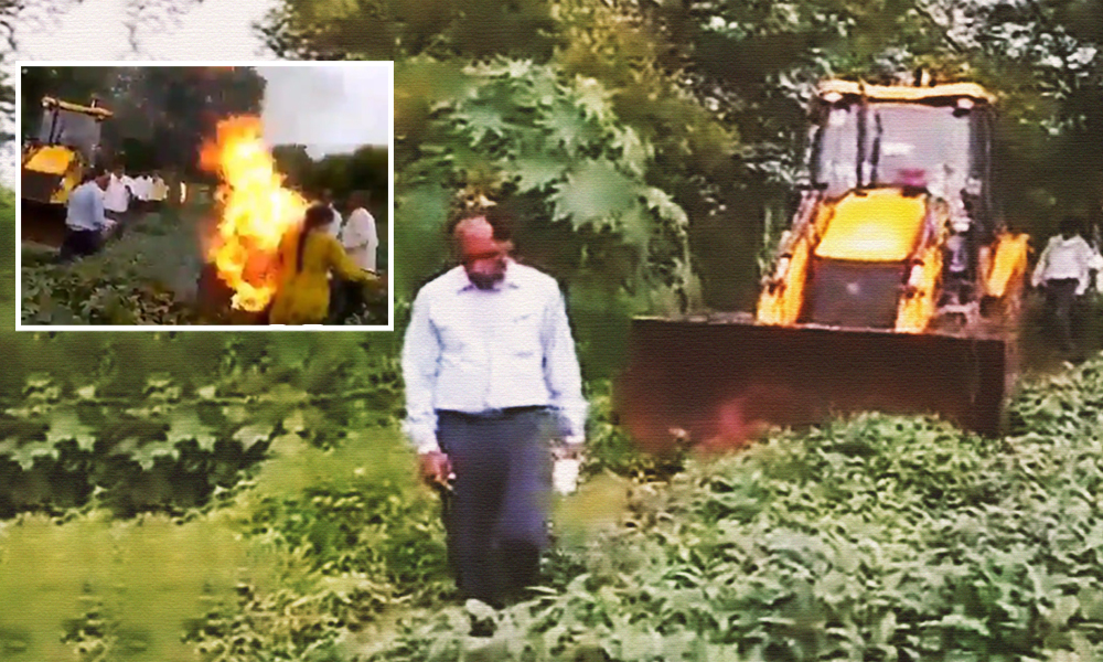 Madhya Pradesh: Farmers Wife Sets Herself Ablaze To Stop Govt Officials From Destroying Their Crops