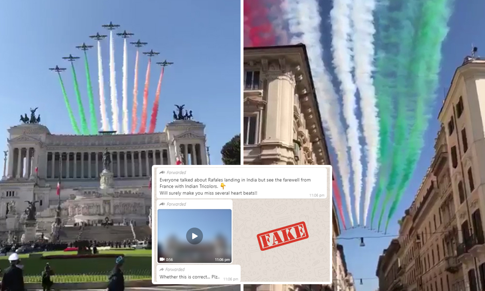 Fact Check: Video From Italian Republic Day Shared As Rafale See-Off Hosted By France