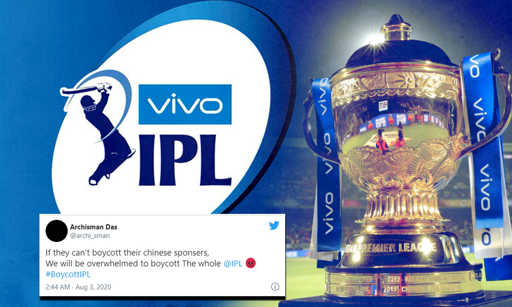 #BoycottIPL: Fans Slam BCCI For Retaining Chinese Sponsors For IPL 2020