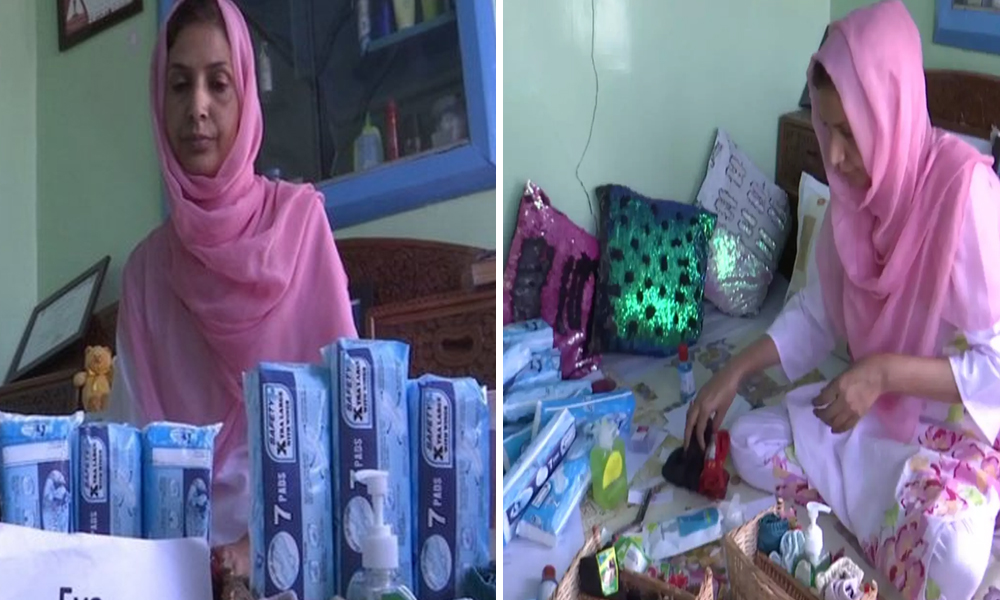 COVID-19 Crisis: Woman Distributes Free-Of-Cost Sanitary Kits To Women, Girls In Kashmir