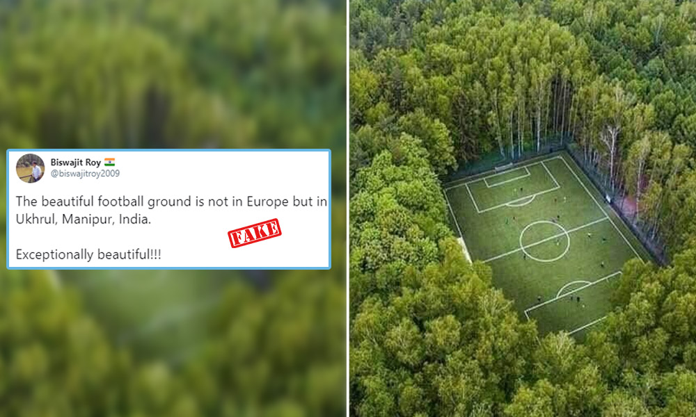 Fact Check: Photograph Of A Football Ground In Russia Shared As Manipur