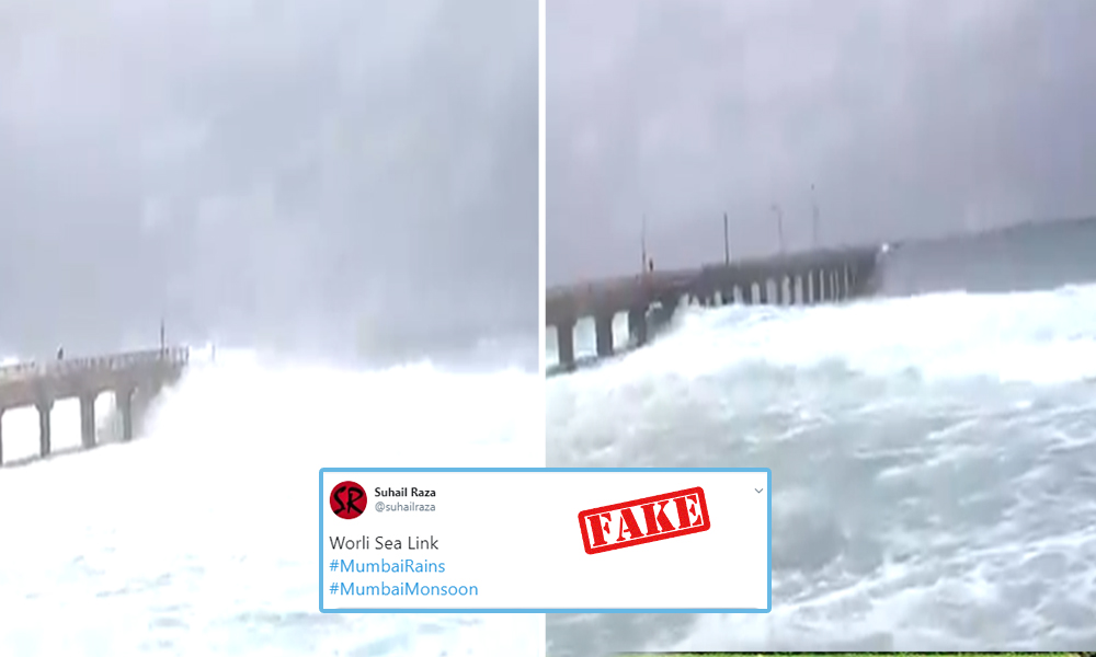 Fact Check: No, Bandra Worli Sea Link Did Not Get Engulfed By Huge Waves In Recent Mumbai Rains