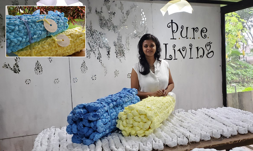 Kerala Woman Makes Low-Cost Bedrolls By Upcycling PPE Scrap